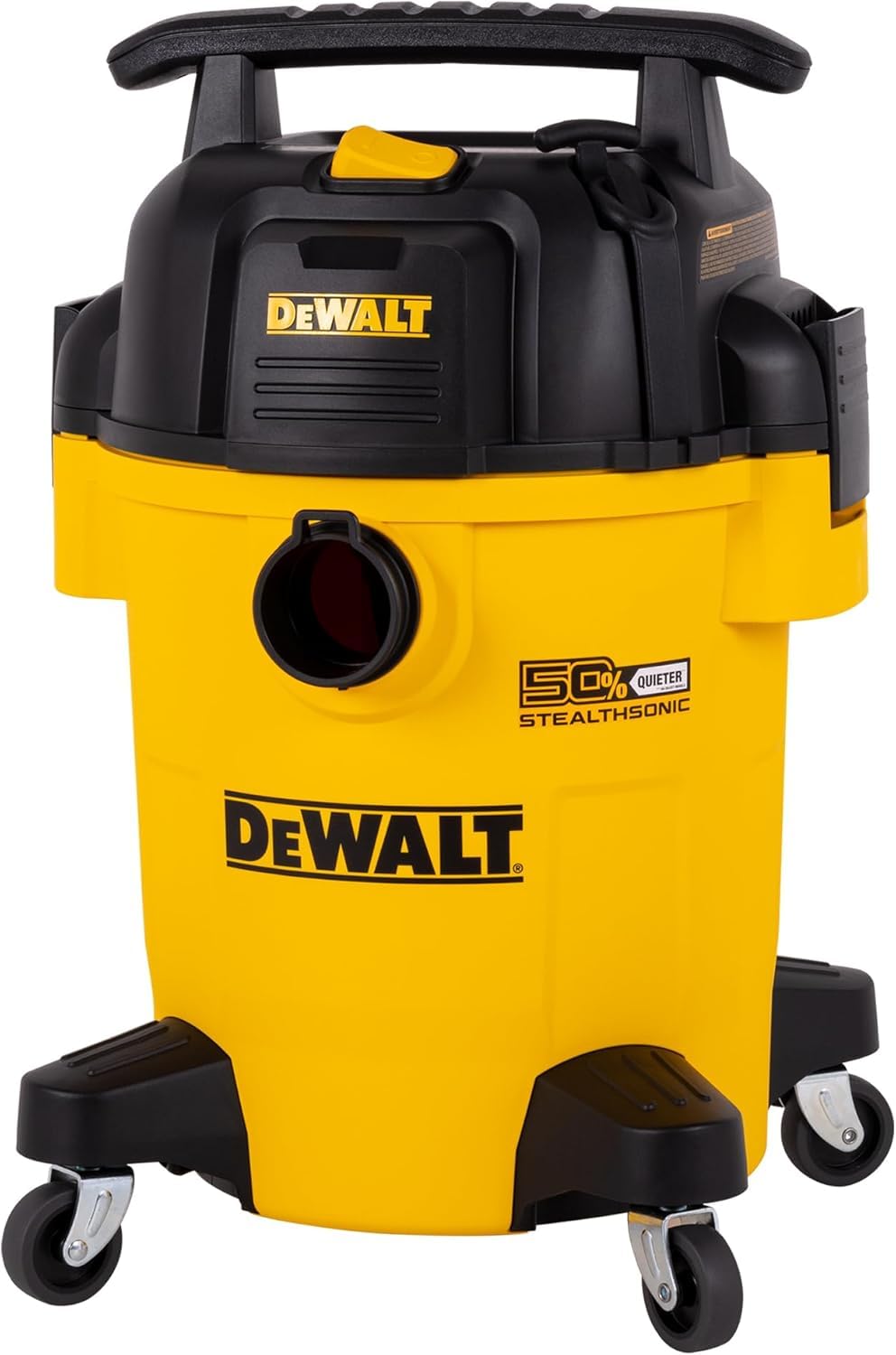 DEWALT STEALTHSONIC vacuum with quiet performance for busy workshop environments.