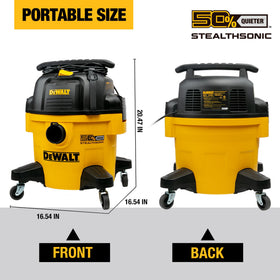 DEWALT StealthSonic vacuum filter cartridge showcases efficient dust capture for cleaner air.