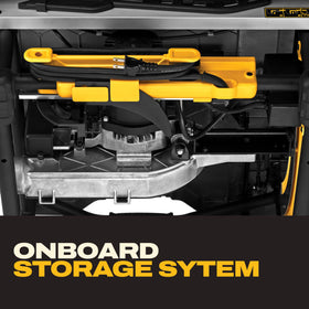 DEWALT table saw 32-1/2 inch rip capacity handling large shelving materials