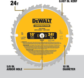 DEWALT table saw dust port ready for vacuum connection and cleaner workspace