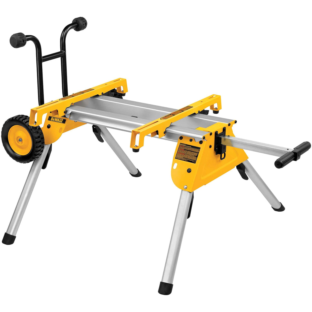 DEWALT DW7440RS folding legs simplify storage after a long day of cutting.