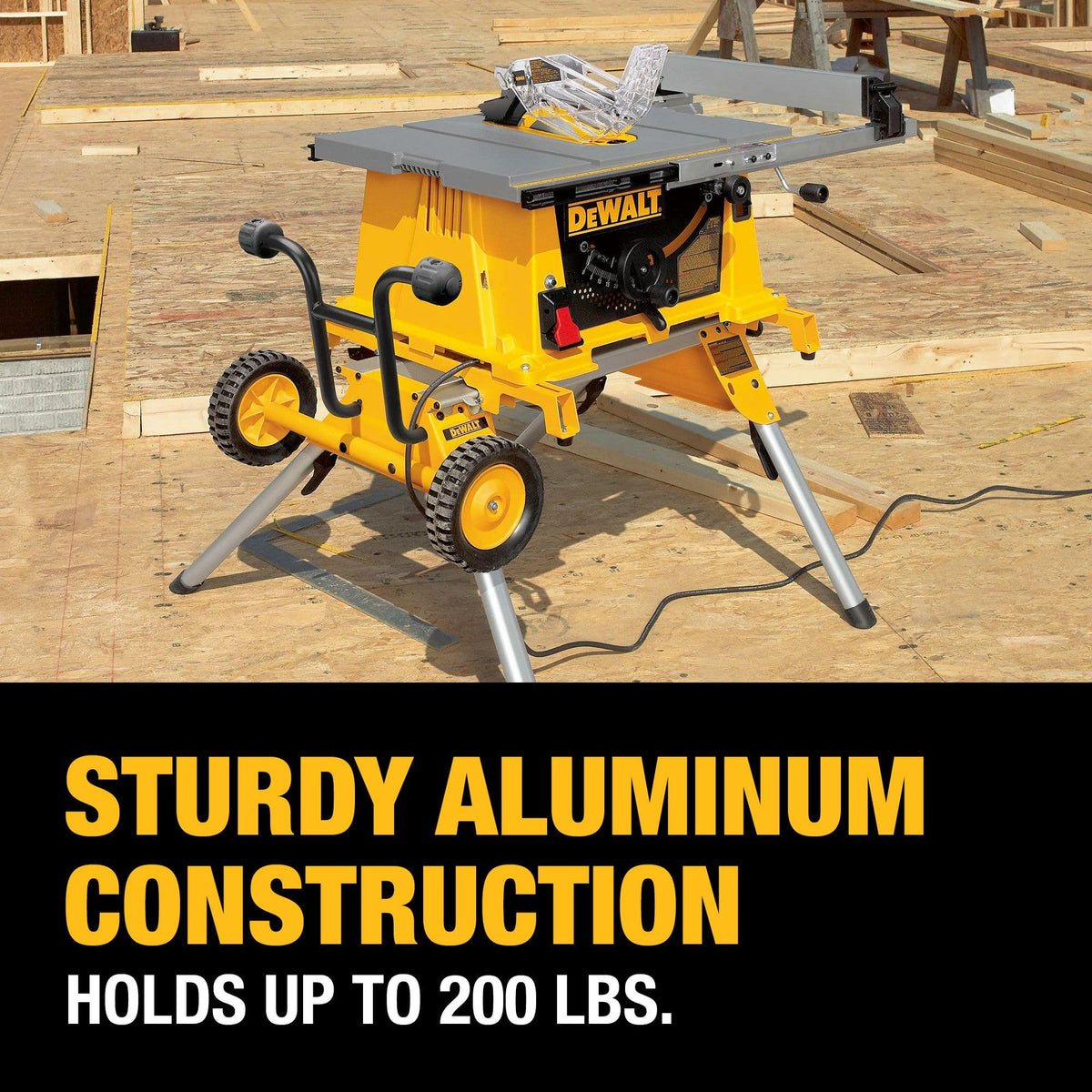DEWALT DW7440RS supports up to 200 pounds for versatile material handling.