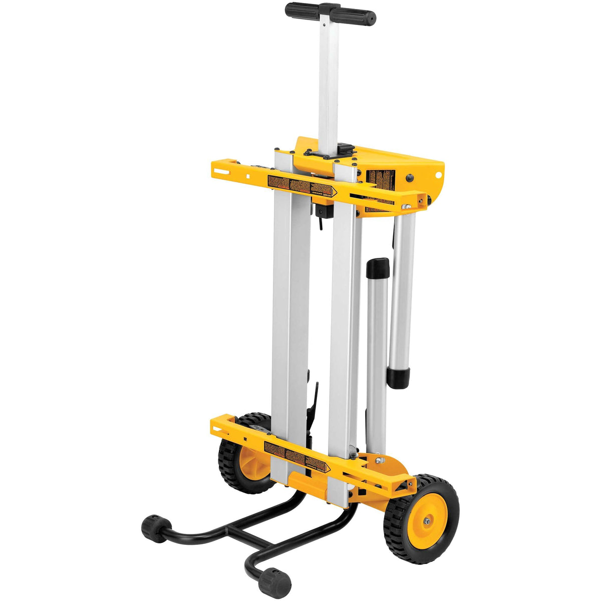 DEWALT DW7440RS soft-grip retractable handle enables comfortable pull to move saw.