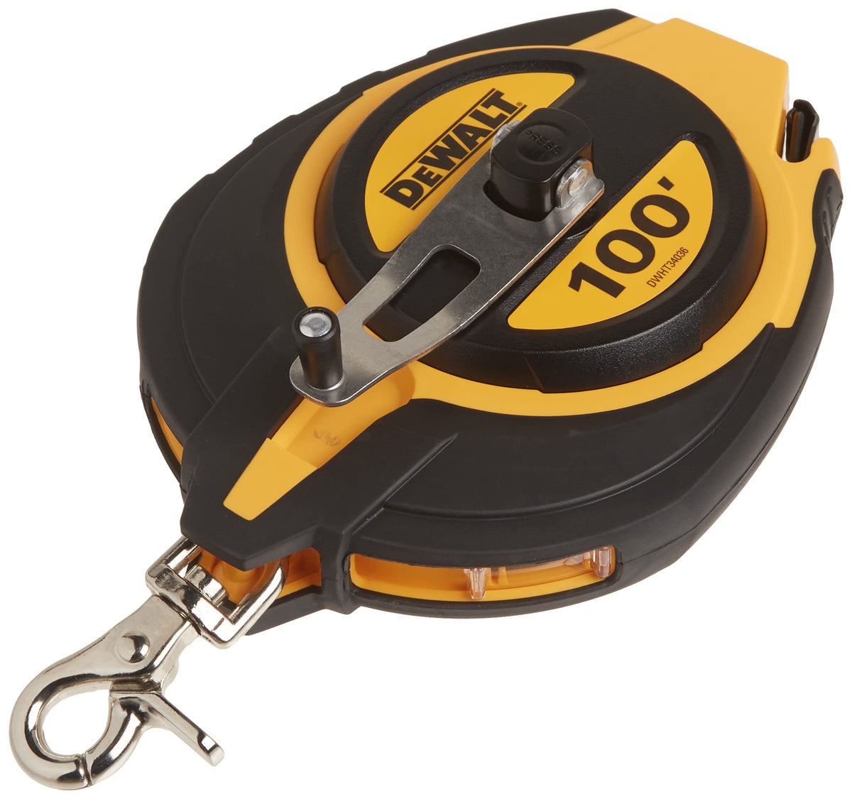 DEWALT spring-loaded carabiner attaches easily for transportation between tasks.