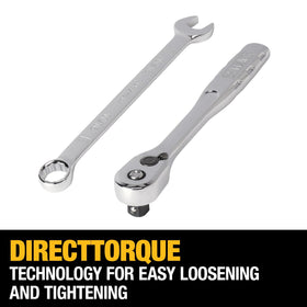 Three-eighths drive sockets cover SAE and metric sizes for many jobs.