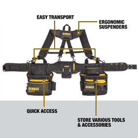 DEWALT Tool Belt Organizer close-up pockets for organized tool storage.