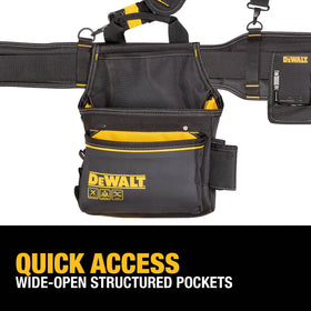 DEWALT Tool Belt Organizer 5.5-inch padded belt for secure all-day wear.