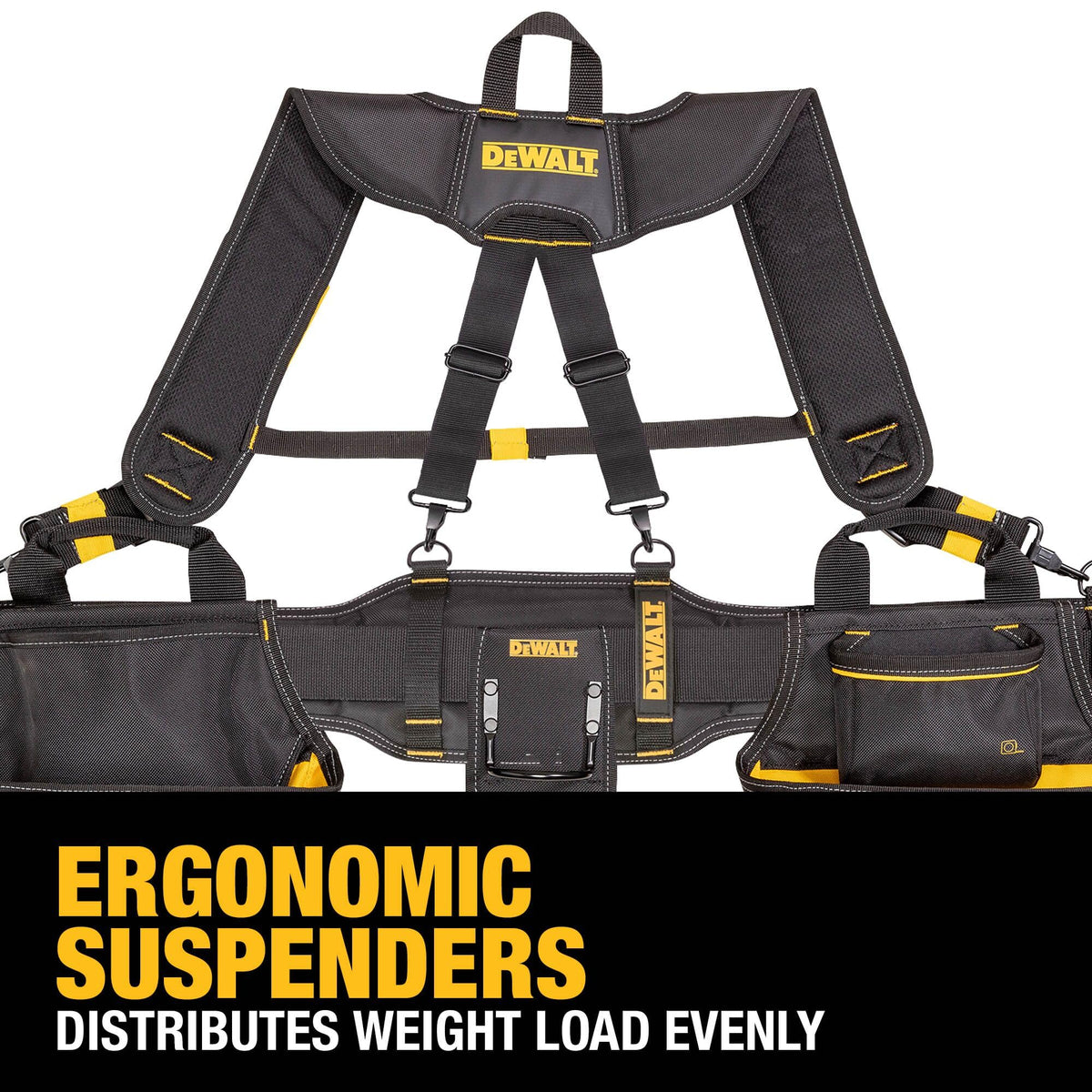 DEWALT Tool Belt Organizer dual handles for easy site transport.