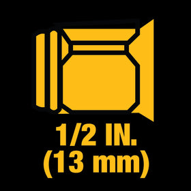 DEWALT tool in action with half-inch drive for heavy-duty tasks