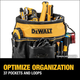 Hi-vis interior improves visibility of tools inside the organizer