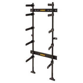 DEWALT Tough System rack with 6 ft bars for organized garage storage.