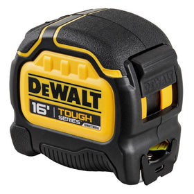 DEWALT Tough Tape case highlights rugged design for job sites.