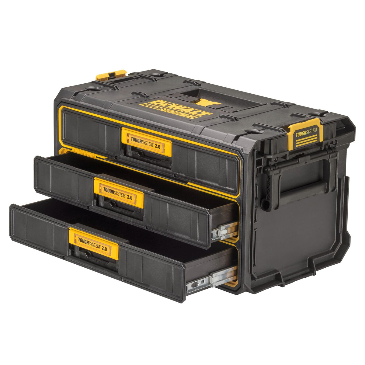 DEWALT TOUGHSYSTEM 2.0 complete stack ready for transport.