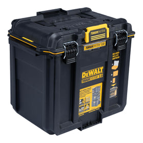DEWALT TOUGHSYSTEM 2.0 lid with four removable dividers for easy organization.