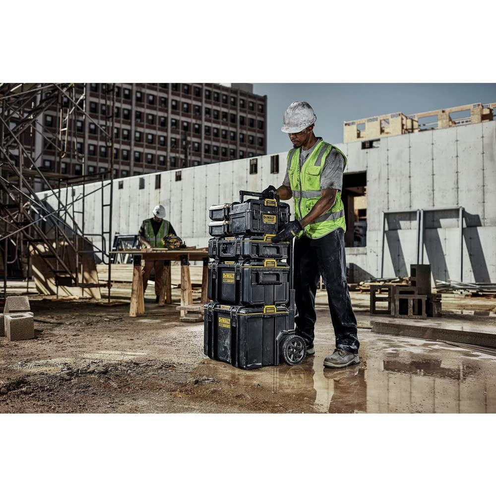 DEWALT ToughSystem 2.0 rugged jobsite charger ready for harsh conditions.