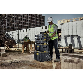 DEWALT ToughSystem 2.0 rugged jobsite charger ready for harsh conditions.