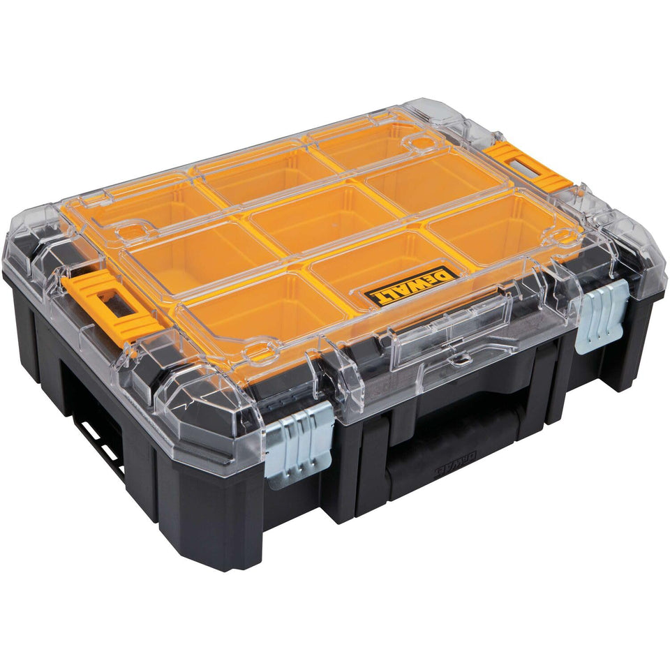 DEWALT TSTAK DWST17805 organizer with clear lid for quick part visibility