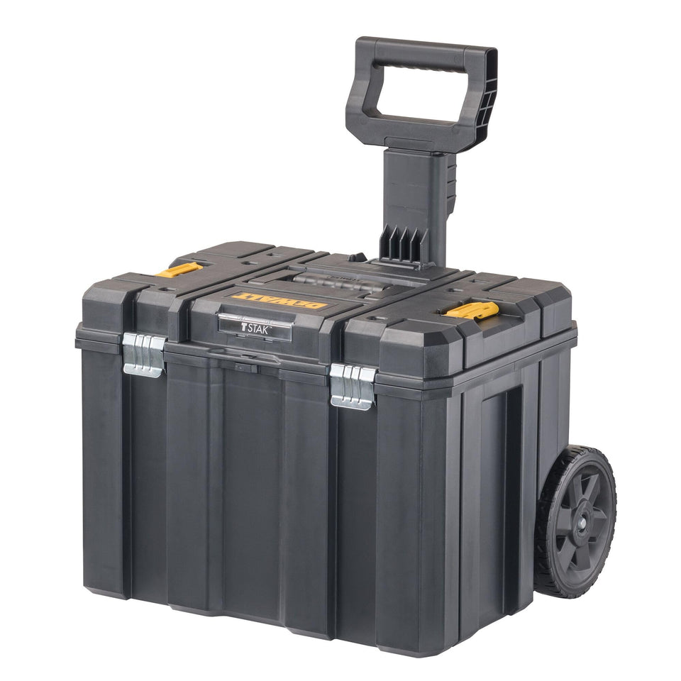 DEWALT TSTAK mobile storage with wheels for easy transport