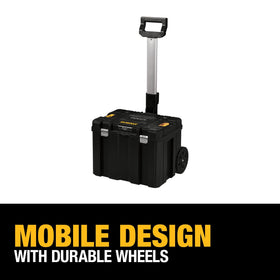 DEWALT TSTAK design allows stacking other units securely on top