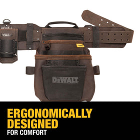 DEWALT leather belt with two handles for easy transport
