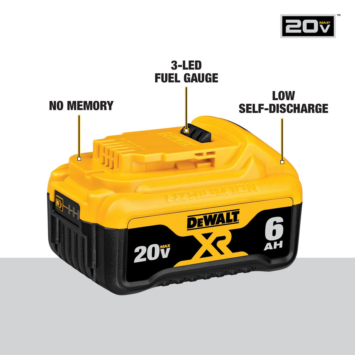 DEWALT two-pack offers ready power for multi-day projects without downtime.