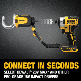 DEWALT Ultra-sharp blade delivers clean pipe cuts.