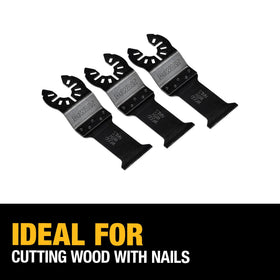 DEWALT universal fitment oscillating blade fits major brands adapter-free