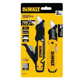 DEWALT Utility knife in use on a cutting task.