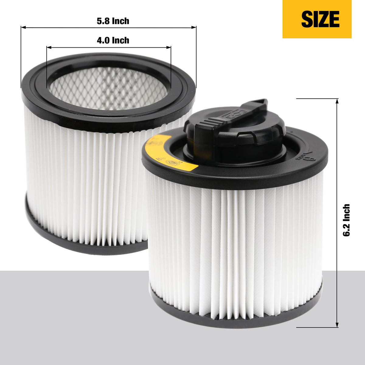 Washable and reusable DEWALT filter reduces disposable waste