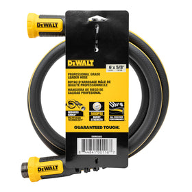 DEWALT water hose end couplings with anodized aluminum are crush-resistant for durable connections