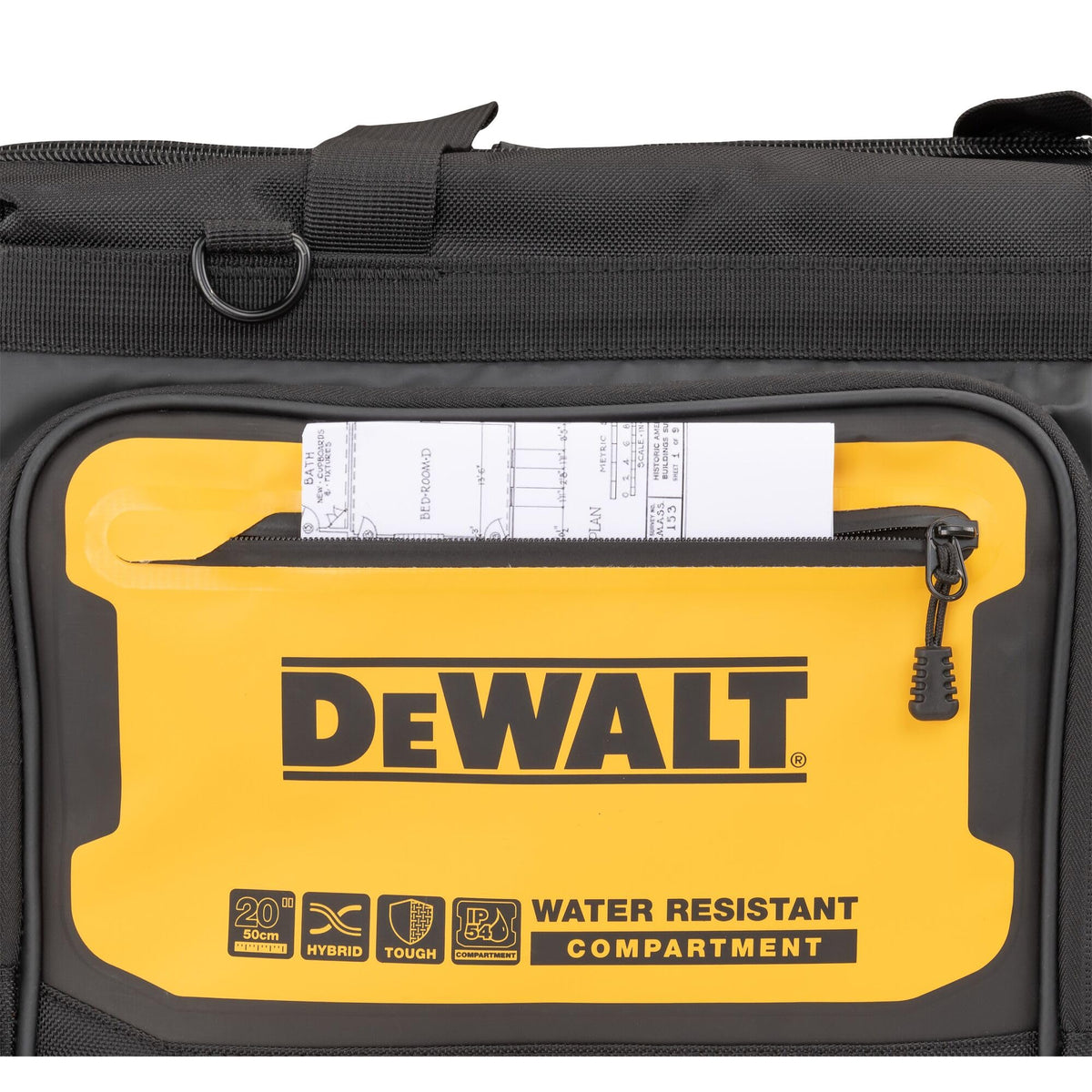 DEWALT waterproof base keeps tools dry on damp floors