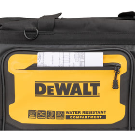 DEWALT waterproof base keeps tools dry on damp floors