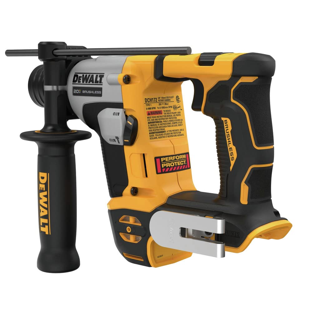 DEWALT DCH172B vibration control reduces fatigue during jobs.