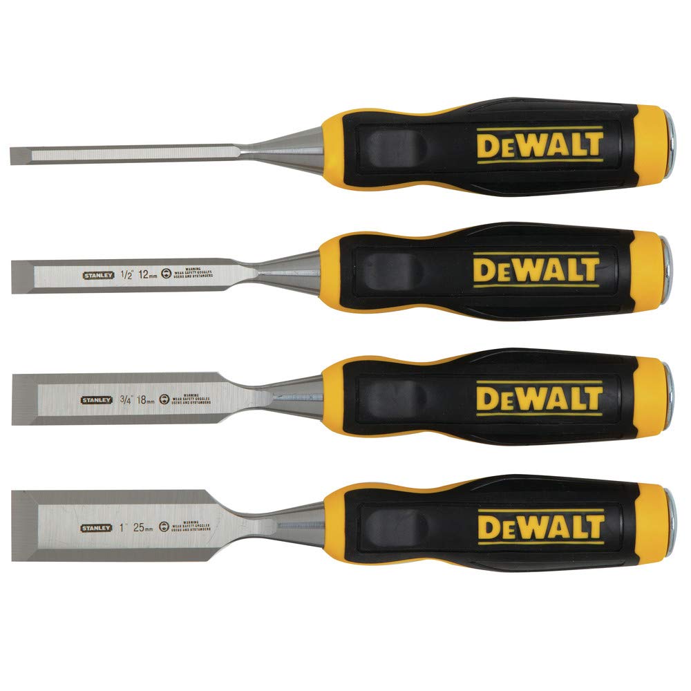 DEWALT DWHT16063 short blade wood chisel set for precise woodwork and paring
