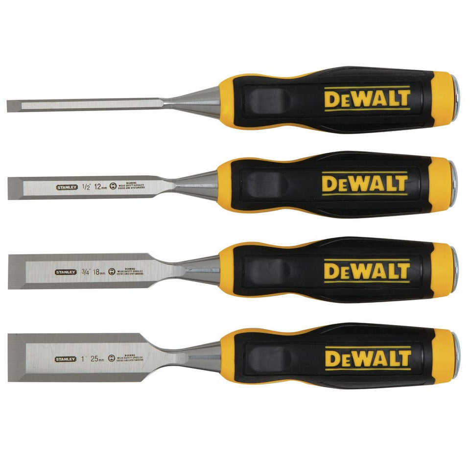 DEWALT DWHT16063 short blade wood chisel set for precise woodwork and paring
