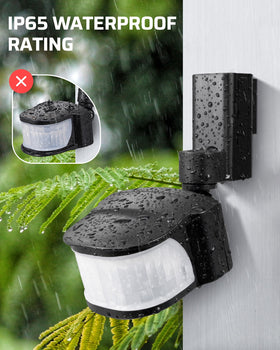 DEWENWILS IP65 weatherproof sensor withstands rain and snow