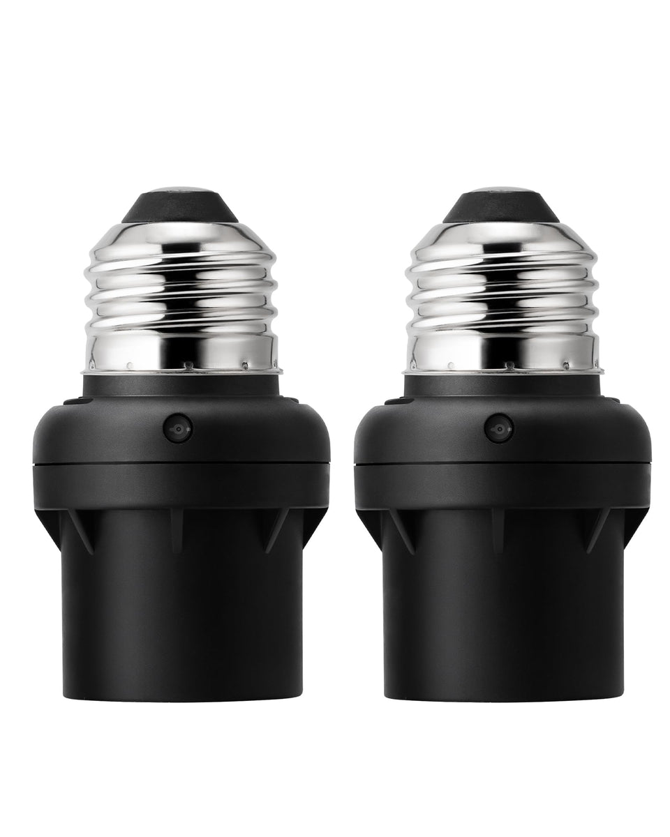 DEWENWILS light sensor socket on an E26/E27 bulb for automatic dusk-to-dawn lighting.