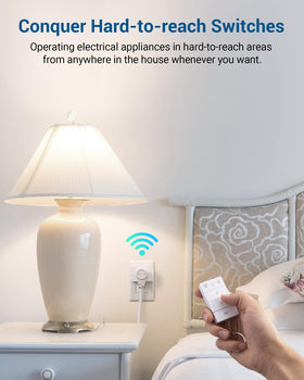 DEWENWILS receiver plugged into a lamp for remote on/off