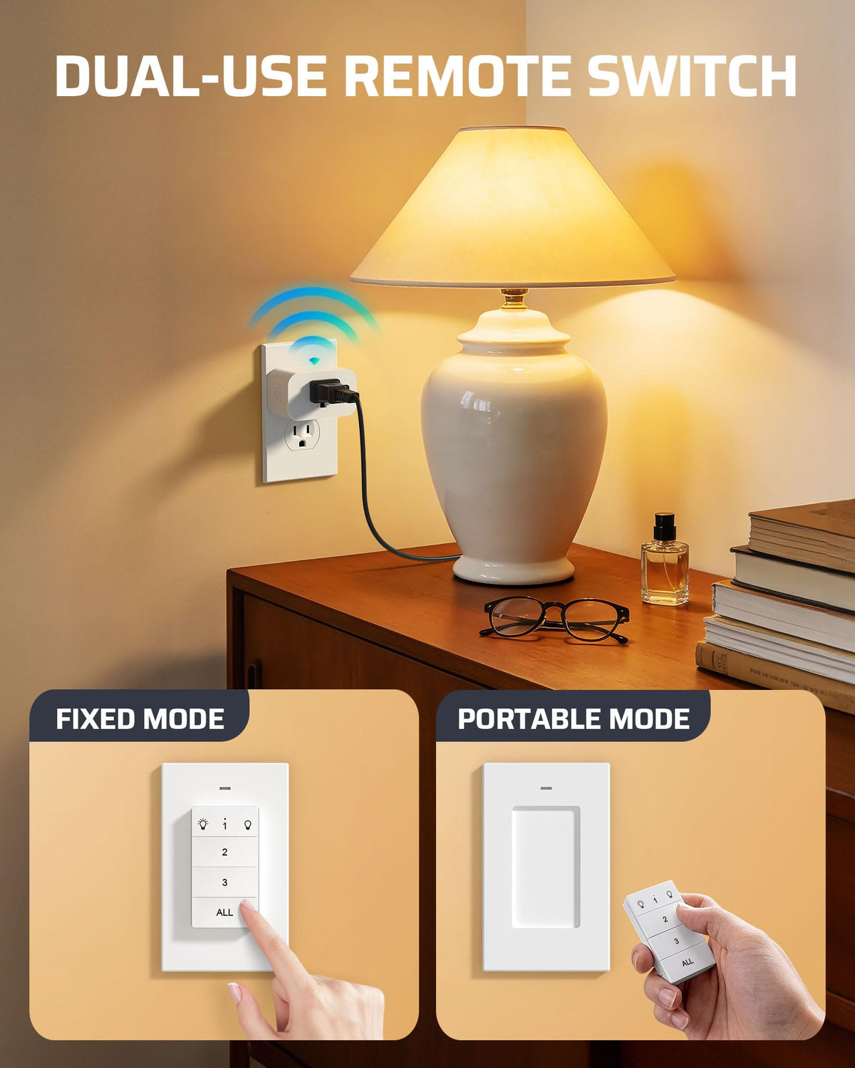 DEWENWILS 100 ft range lets you control devices through walls.