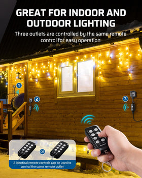 DEWENWILS 100ft range remote operates through walls and doors with reliable reach