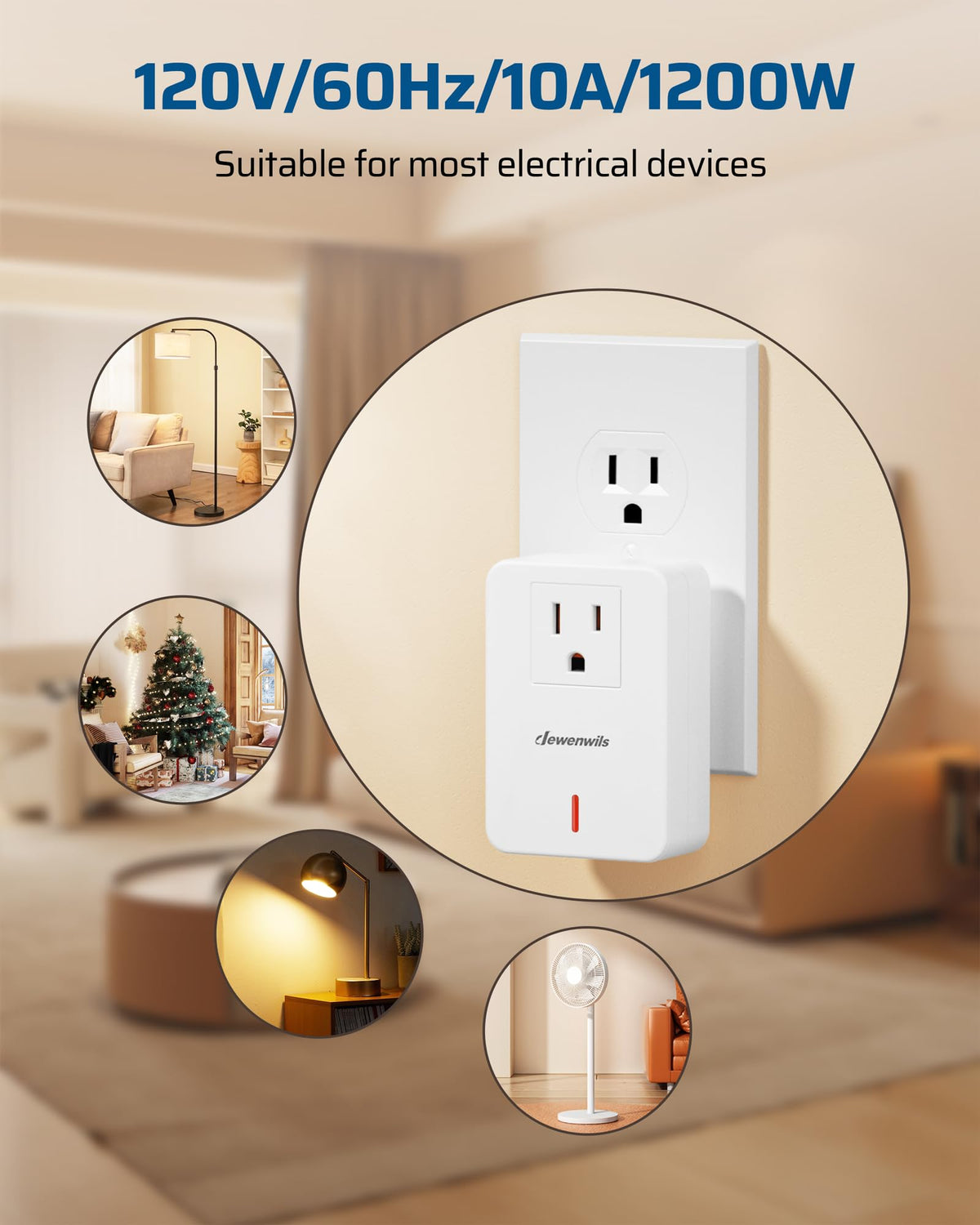 DEWENWILS 100 ft RF range works through walls for reliable control.