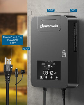DEWENWILS 200W transformer built to withstand wind, sun, rain and snow.