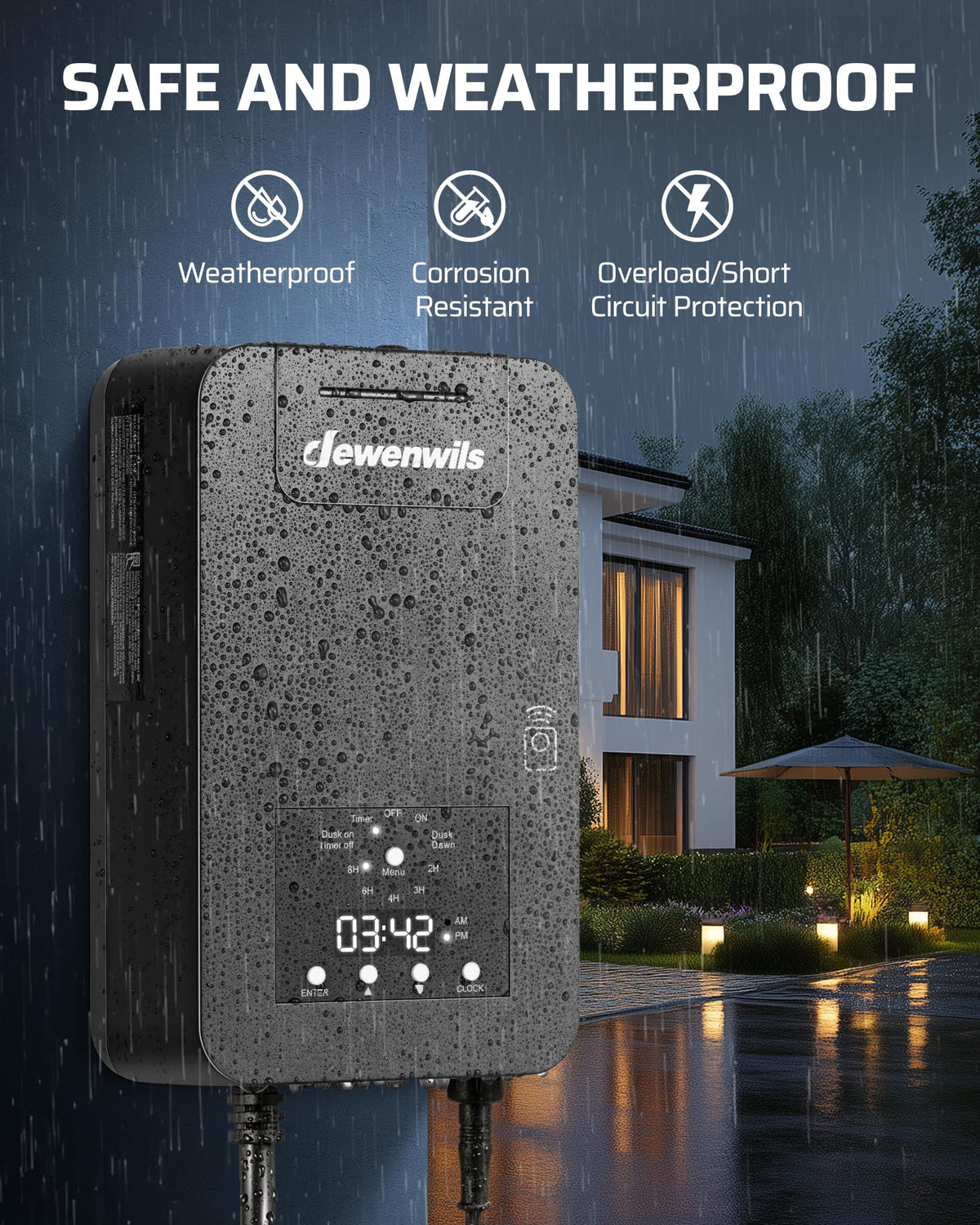 DEWENWILS 200W transformer offers easy installation with simple wiring steps.