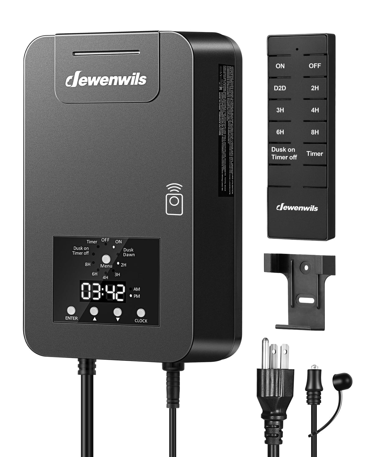 DEWENWILS 200W remote-control transformer for effortless outdoor lighting management.