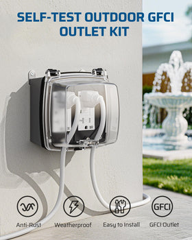 DEWENWILS 20A GFCI outlet with self-test indicator for reliable protection
