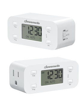 DEWENWILS 24-hour programmable timer outlet for automating lighting