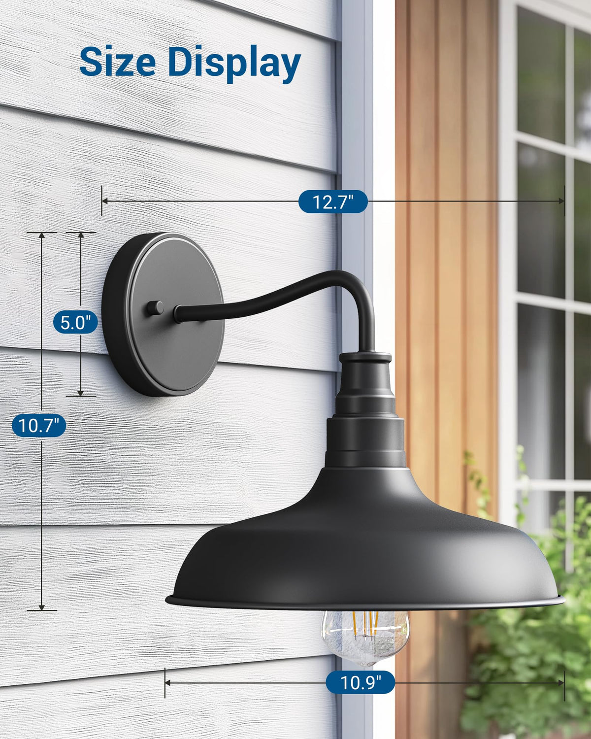E26 socket compatibility for DEWENWILS outdoor wall lights up to 60W