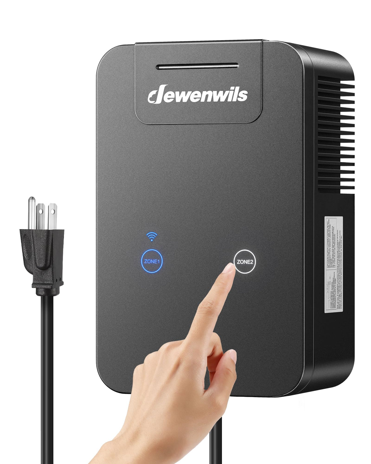 DEWENWILS 300W transformer front view shows compact weatherproof outdoor design