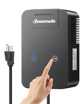 DEWENWILS 300W transformer front view shows compact weatherproof outdoor design