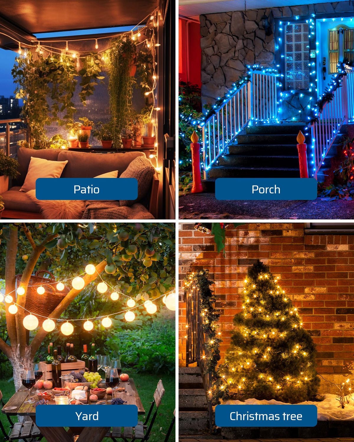 DEWENWILS supports 300W tungsten for warm, inviting decorative lighting.